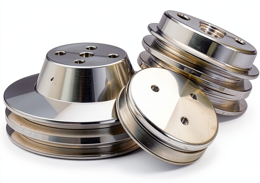 Installed March Performance aluminum pulley in a vehicle engine bay