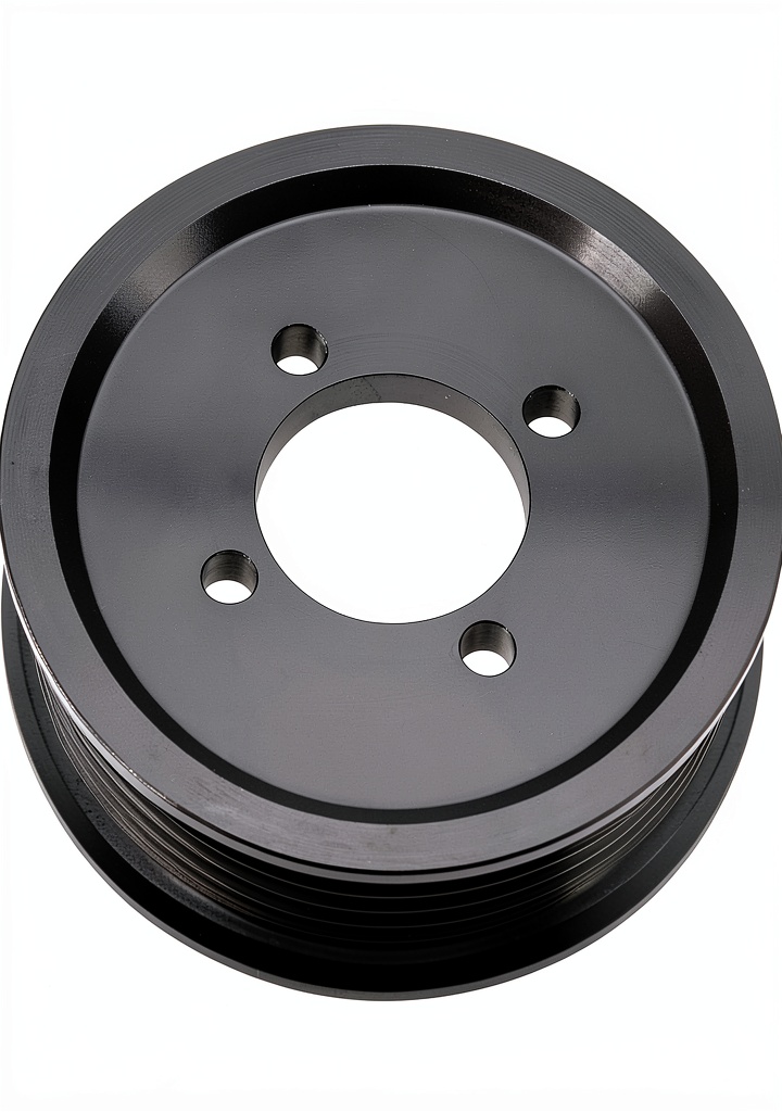 Installing Edelbrock 15820 serpentine pulley aluminum material on a garage workbench