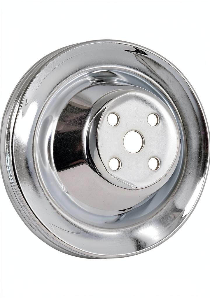 Installing the Mr Gasket Chrome Water Pump Pulley on a vehicle engine