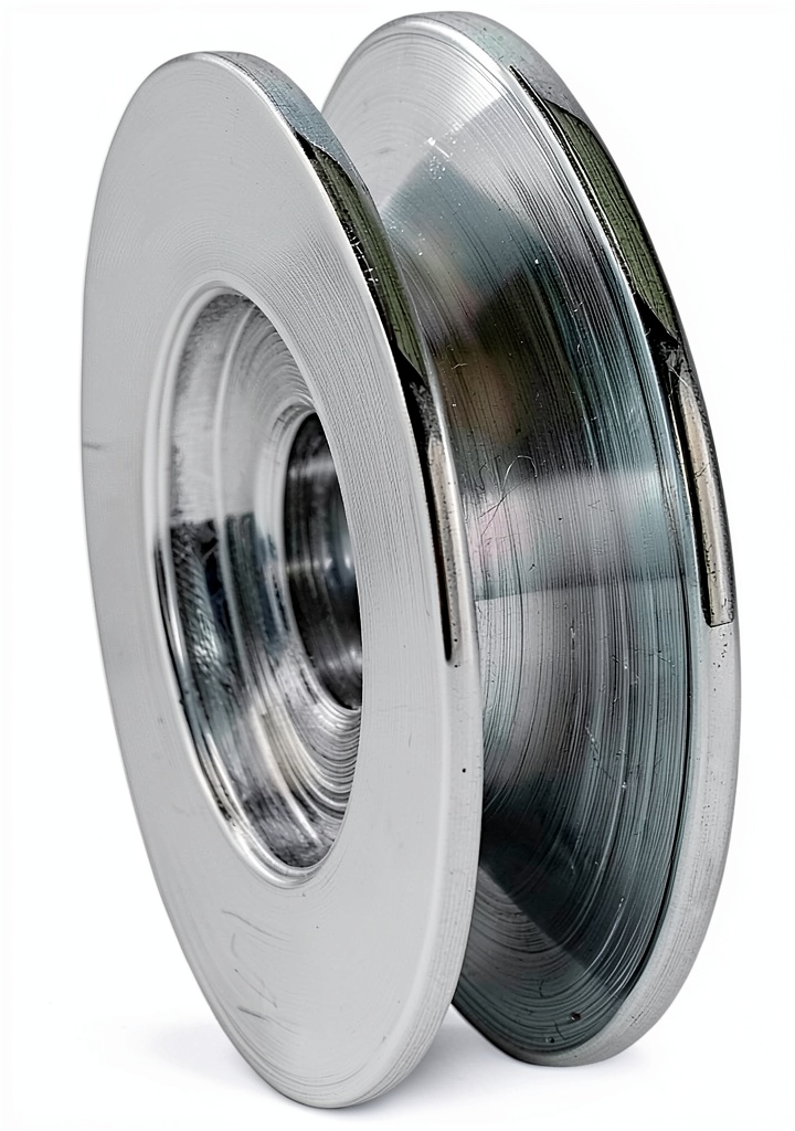 SUPERLIFT chrome pulley installed on a vehicle engine