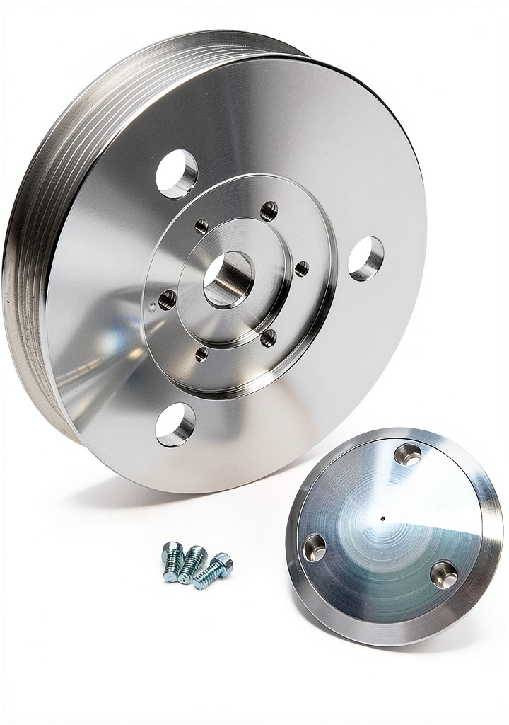 Installing March Performance Aluminum Power Pulley Auto Part on a vehicle engine bay