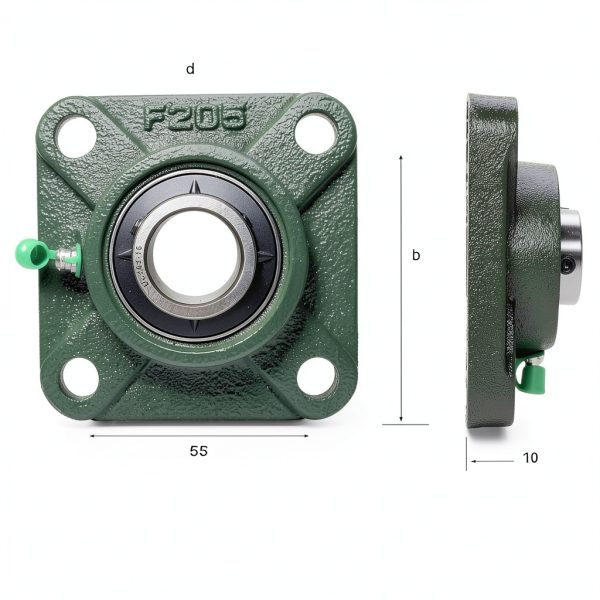 UCF205-16 Pillow Block Bearing SACKORANGE Flange Double Seal 2 Pack-1