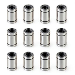 12 Pcs LM8UU Linear Ball Bearings, 8mm Bore Dia, 15mm OD, 24mm Length with Double Side Rubber Seal Great for CNC, 3D Printer-0