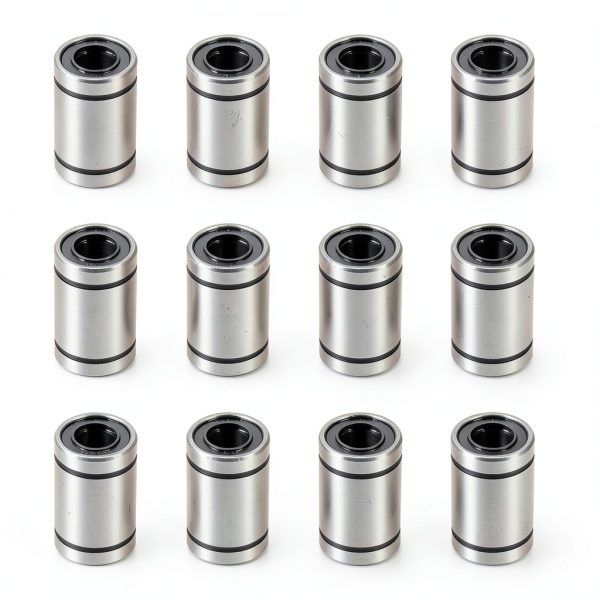 12 Pcs LM8UU Linear Ball Bearings, 8mm Bore Dia, 15mm OD, 24mm Length with Double Side Rubber Seal Great for CNC, 3D Printer-0