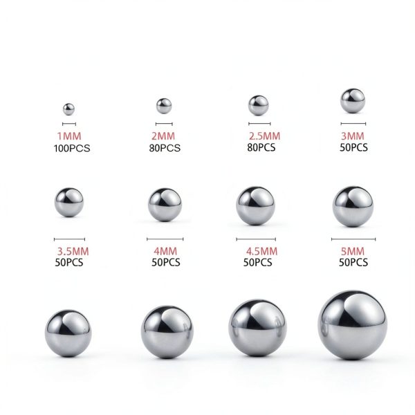 304 Stainless Steel Ball Bearing Kit 620pcs 12 Sizes by Breezliy-3