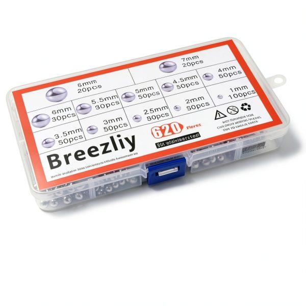 304 Stainless Steel Ball Bearing Kit 620pcs 12 Sizes by Breezliy-4