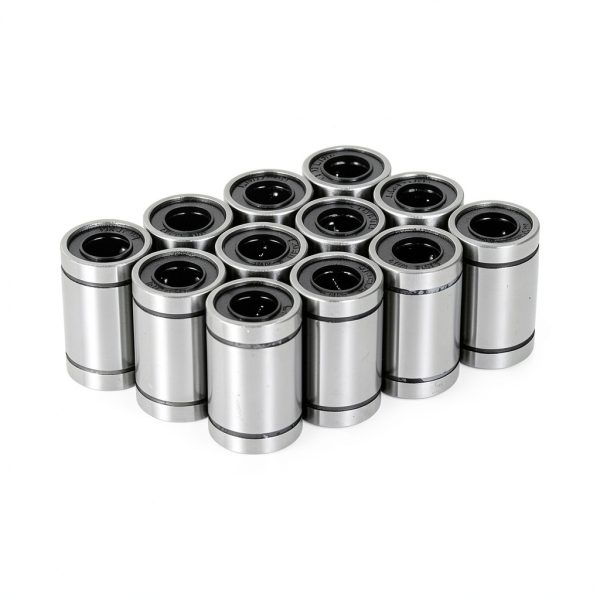 12 Pcs LM8UU Linear Ball Bearings, 8mm Bore Dia, 15mm OD, 24mm Length with Double Side Rubber Seal Great for CNC, 3D Printer-3